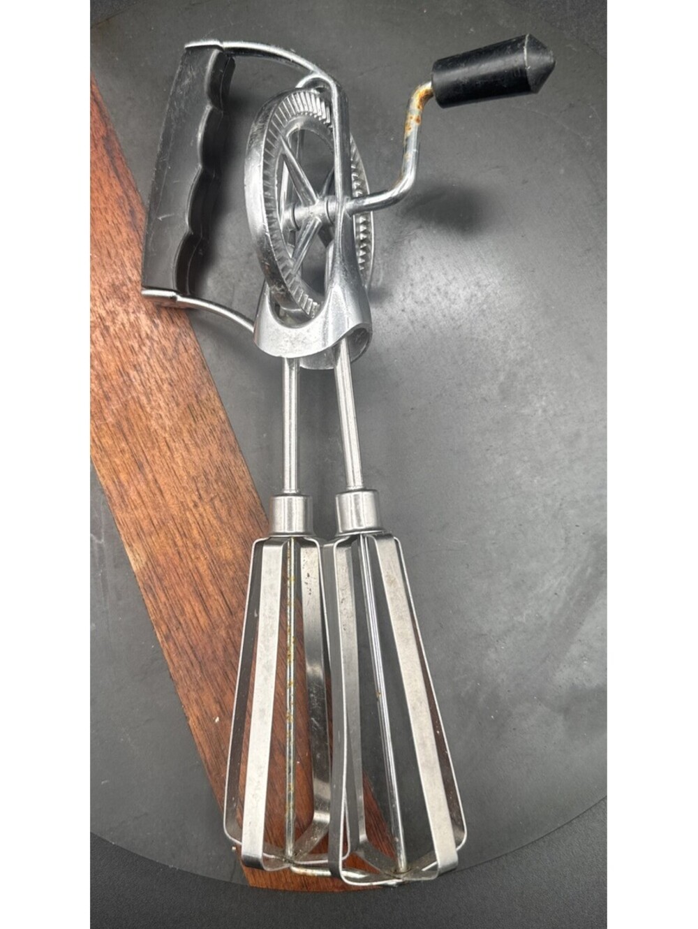 Vintage Hand Crank Manual Egg Beater/Mixer Stainless Steel | Japan